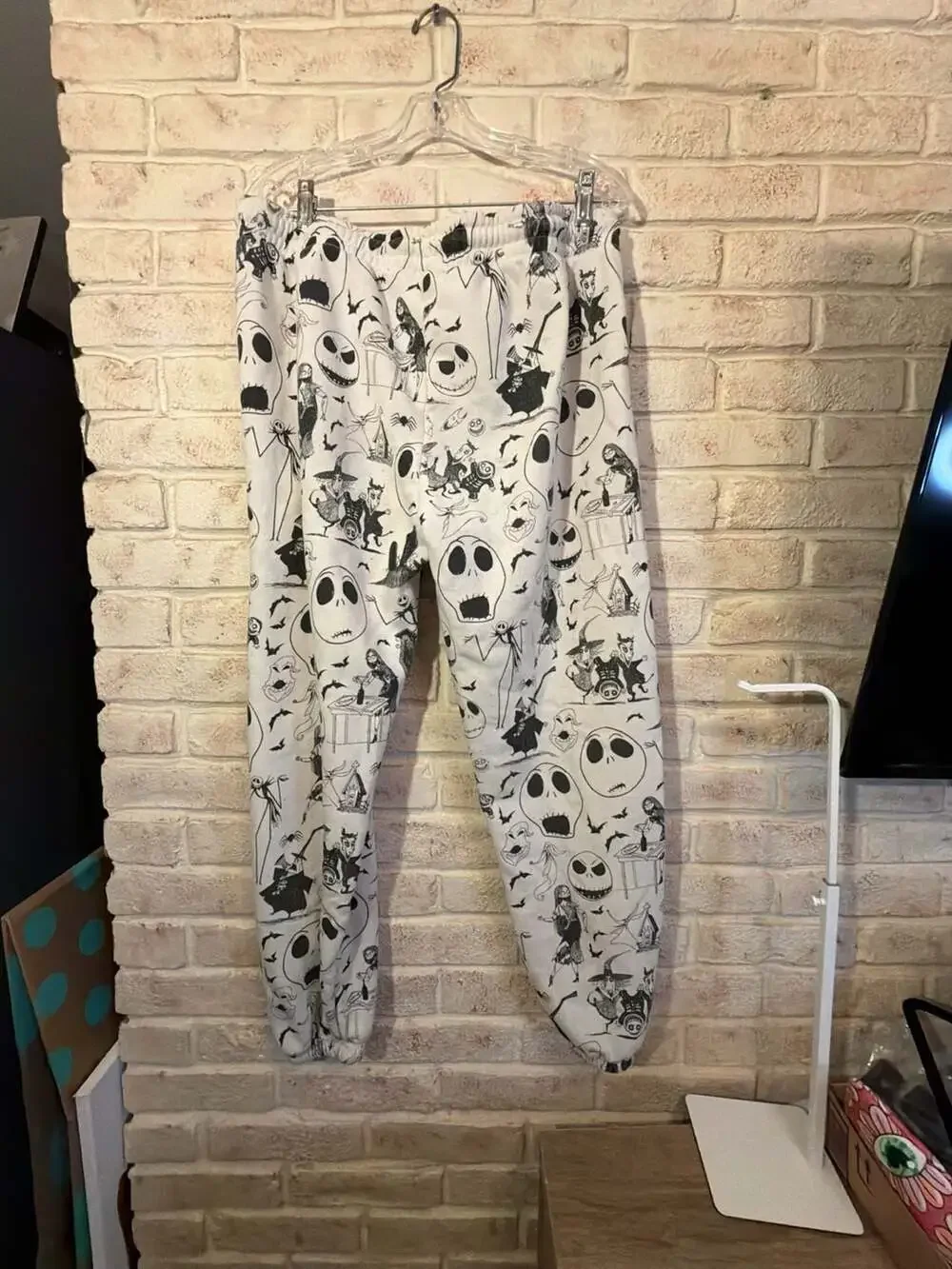 Disney Nightmare Before Christmas Jack Skellington Velour Pajama Joggers - Picture 3 of 3